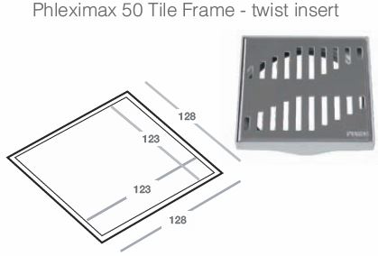 FC Phleximax Twist Insert Waste - Grating for Tiled Floor