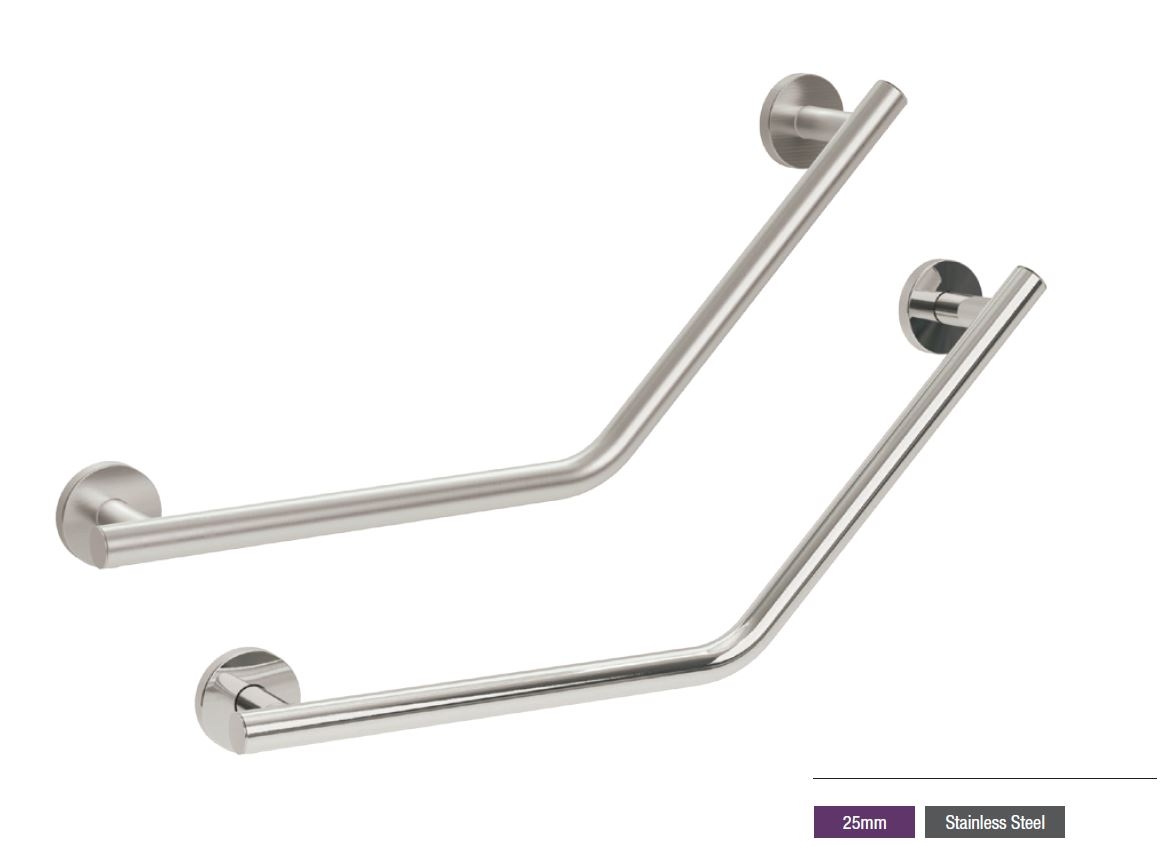 Bathex Yardley 300x300mm Cranked Grab Rails
