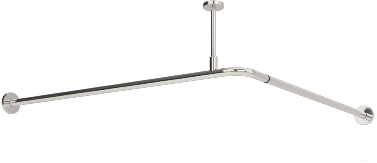 Bathex Yardley / Knowle Shower Rail with Integrated Ceiling Stay