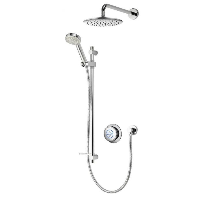 Aqualisa - QUARTZ CLASSIC - Dual Outlet, Smart Concealed Shower with Adj. & Fixed Wall Heads (HP/Combi / Gravity Pumped)
