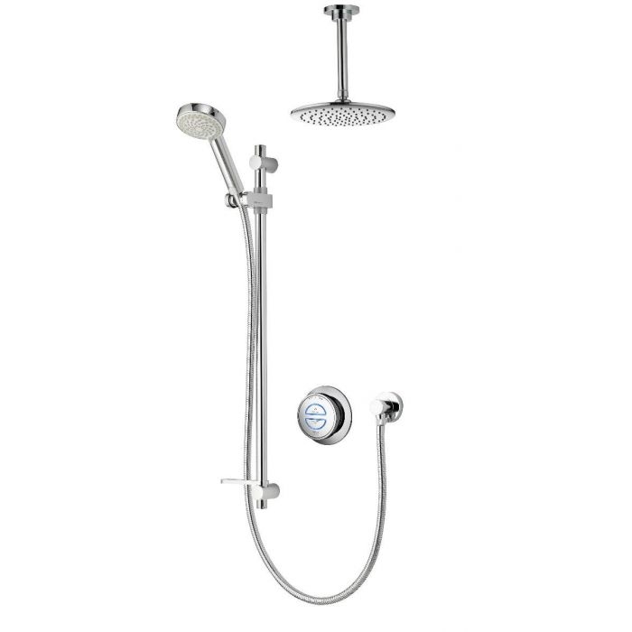 Aqualisa - QUARTZ CLASSIC - Dual Outlet, Smart Concealed Shower with Adj. Head & Bath Filler (HP/Combi / Gravity Pumped), QZDA1BVDVFC20, QZDA2BVDVFC20,