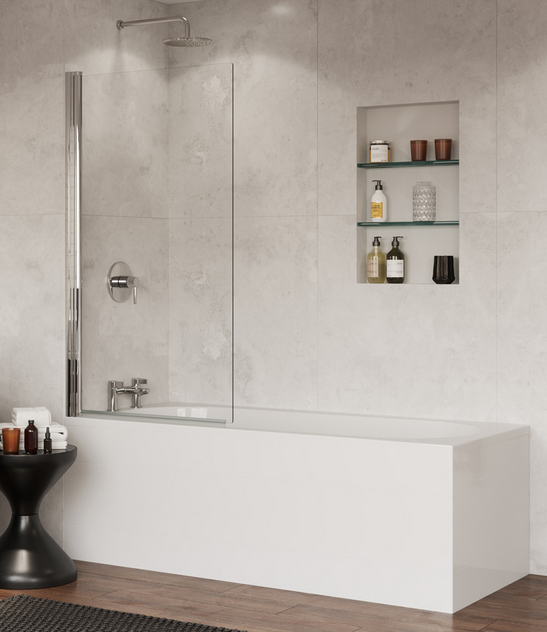 Coram - BATH SCREEN - Square (Chrome), SFQ80CUC