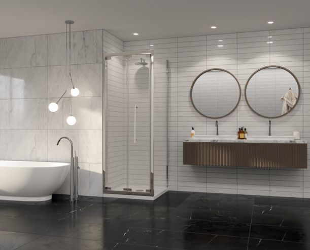 Coram - PREMIER 8 - Bi-Fold Door Shower Enclosure, Chrome #1