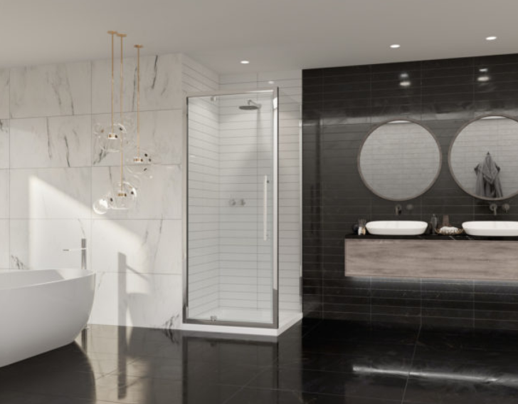 Coram - PREMIER 8 - Pivot Door Shower Enclosure, Chrome #1