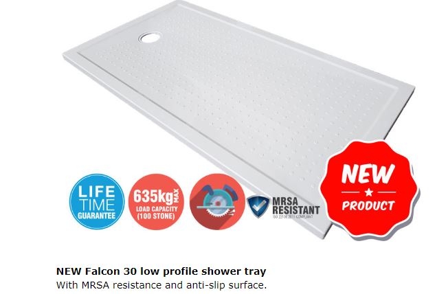 AKW - Contour - FALCON 30 SLIM - Low Level Access Shower Tray, 30mm High (All Sizes)