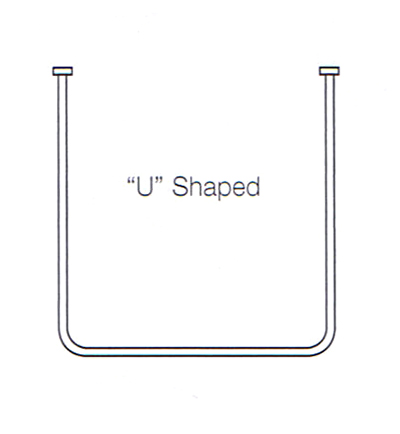 AKW Curtain U shaped rails-Size Options. 900mm