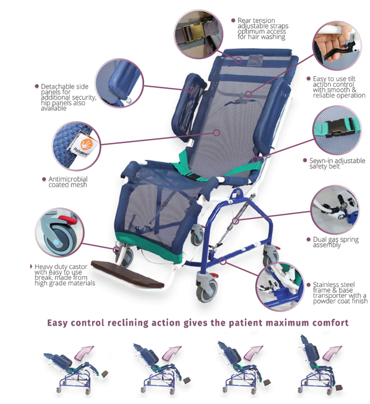 Orchid Medicare - Tilt-In-Space Shower Cradle