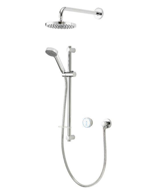 Aqualisa - QUARTZ BLUE - Dual Outlet, Concealed Smart Shower with Adj. & Fixed Wall Heads (HP/Combi / Gravity Pumped) 