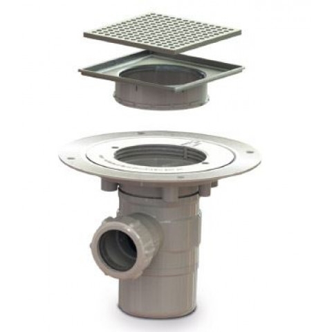 AKW - GRAVITY WASTES - Stainless Steel SFWA Waste with GW19 & Dot Grate (TILED FLOORS ONLY)
