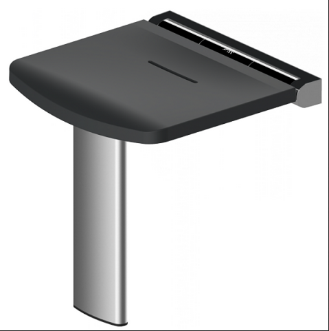 AKW Onyx - Fold Up Shower Seat BLACK