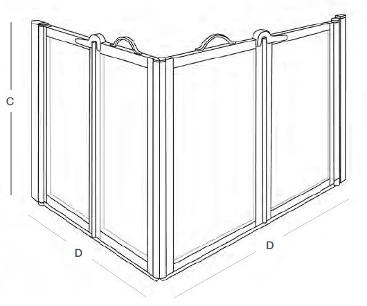 FC - OPTION D - PRO-DOOR - Corner Entry Bi-Fold (Advance Rise & Glide Door System), PRODOOR OPTION D
