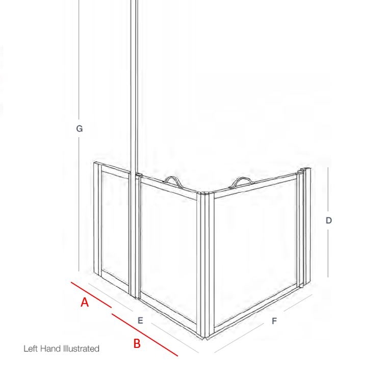 FC - OPTION J - PRO-DOOR - Corner Entry Doors with Fixed Panel (Advance Rise & Glide Door System) 