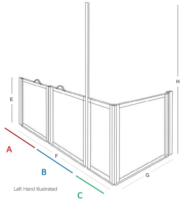 FC - OPTION O - PRO-DOOR - Front Entry Single Doors with Fixed Panel & Side Panel (Advance Rise & Glide Door System) 
