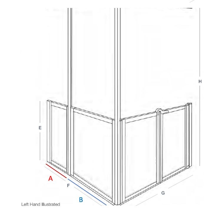 FC - OPTION V - PRO-DOOR - Front Entry Bi-fold Door with Two Side Panels (Advance Rise & Glide Door System), PRODOOR OPTION V
