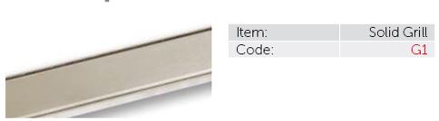 G1 - Solid Grill, Brushed Stainless Steel