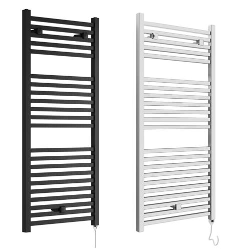 Lazzarini - E-TODI CONTRACT - Electric Towel Warmer Radiator, 1110 x 500mm (Chrome / Anthracite)