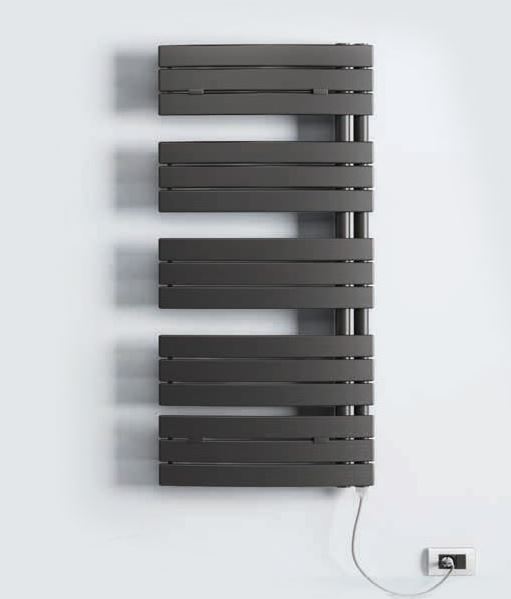 Lazzarini - E-PIEVE - Electric Towel Warmer Radiator, 1380 x 550mm (Anthracite)
