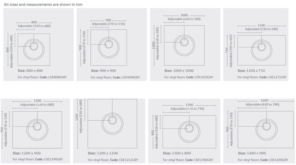 Sizes & Waste position 1/2