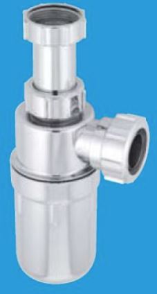 Basin - Chromed Plastic Bottle Trap - 1"1/4 (32mm) - Adjustable