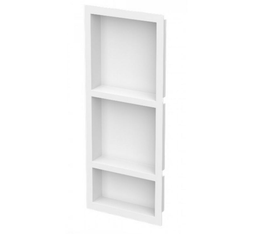 AKW - Wall Shower NICHE, 3 Shelfs, 991 x 406mm (27801WH-UK)