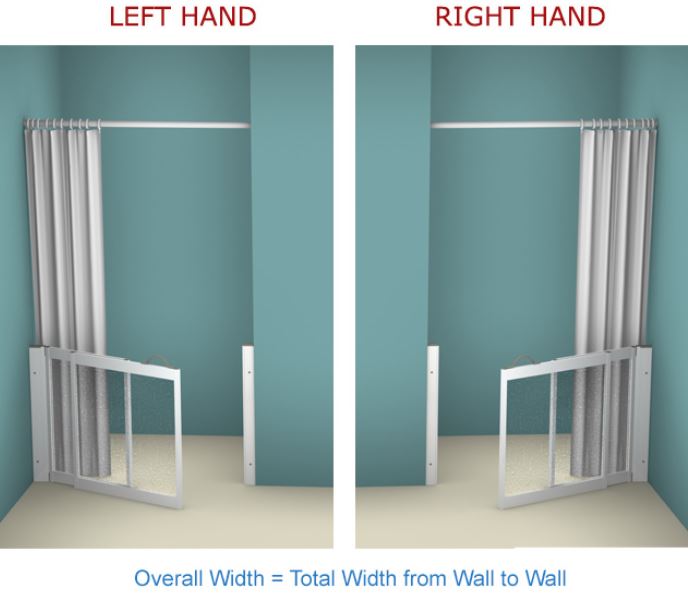 AKW - Contour - WF20 - FRONT ACCESS - Sliding Shower Doors (Email for Quote)