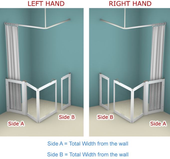 AKW - Contour - WF6 - CORNER ACCESS WITH FIXED PANEL - Bi-folding Shower Doors (Email for Quote)