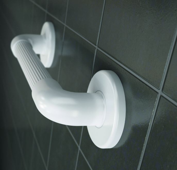 AKW - 1400 SERIES - Large Plastic FLUTED Grab Rails (300 / 450 / 600mm) (Blue / White / Grey)