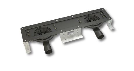 Double Linear Floor Drain (shown without grill)