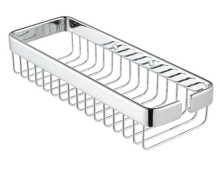 GEESA - BASKET - Shower basket, 250 x 50 x 95mm (25cm, Chrome)