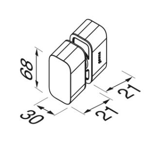 GEESA - SHIFT - Shower Door Knob, Double Ended (Chrome / Steel / Br/Gold / Br/Black) - Image 3