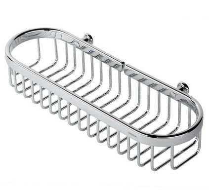 GEESA - BASKET - Shower basket, 275 x 51 x 100mm (27.5cm, Chrome)