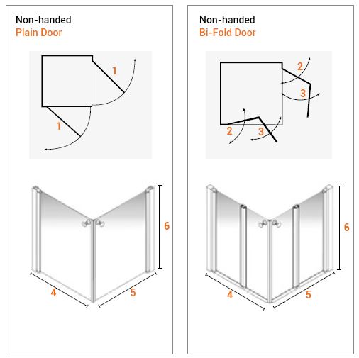 AKW - LARENCO - CORNER with 2 Half-Height Doors (Plain / Bi-fold) (Options)