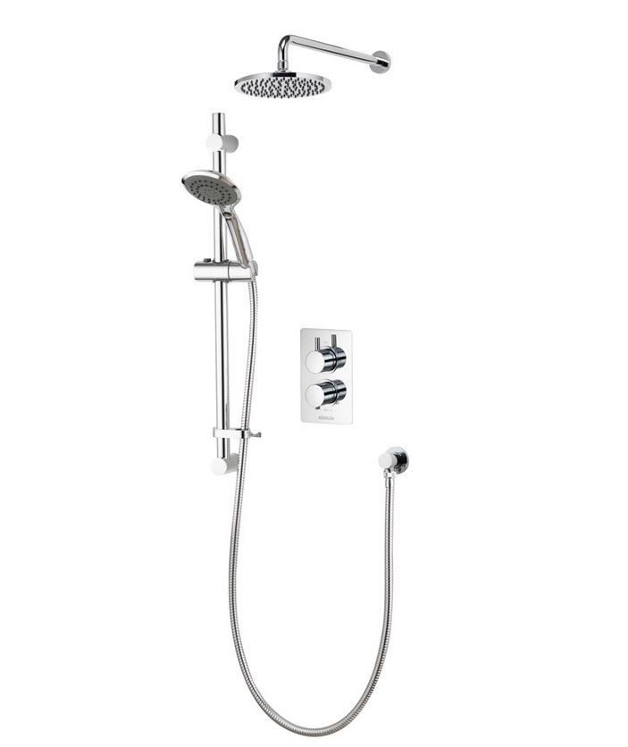 Aqualisa - AQ - Concealed Thermostatic Mixer with Dual Outlet