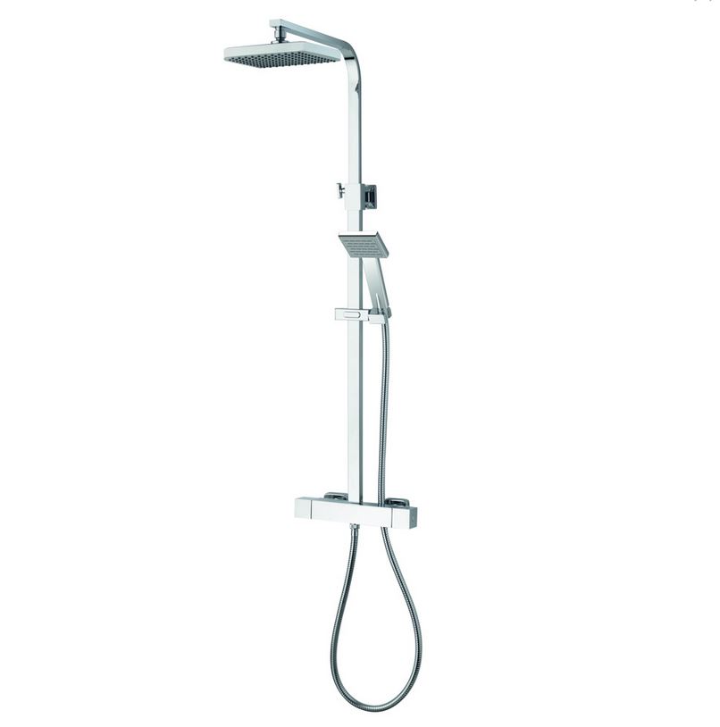 Aqualisa - AQ - Square Shower Mixer & Kit, Cool Touch (HP/Combi)