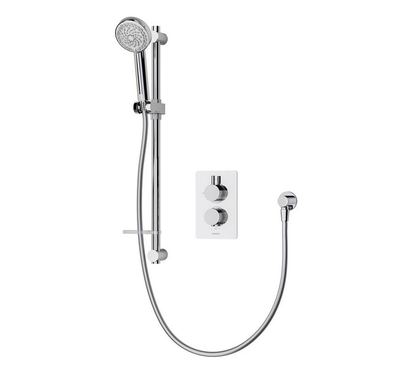 Aqualisa - DREAM - ROUND Thermostatic Mixer Shower with Adjustable Head
