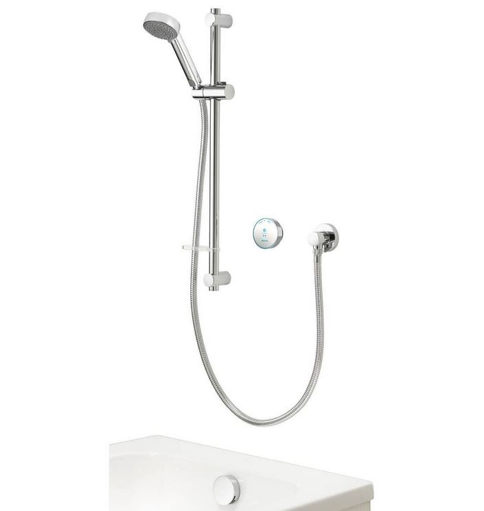 Aqualisa - QUARTZ BLUE - Smart Digital Shower Concealed with Adj. Head & Bath Fill (HP/Combi/Gravity)