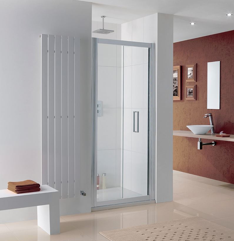 Lakes - BERGEN - Bi-Fold Shower Door Enclosure & Optional Side Panel