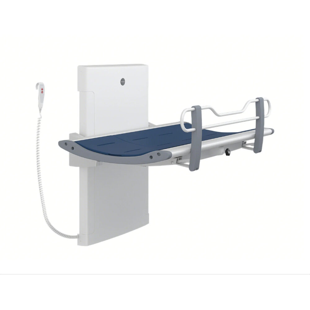 Pressalit - SCT 3000 - Shower Changing Table, Electrically Height Adjustable (Blue / Grey)