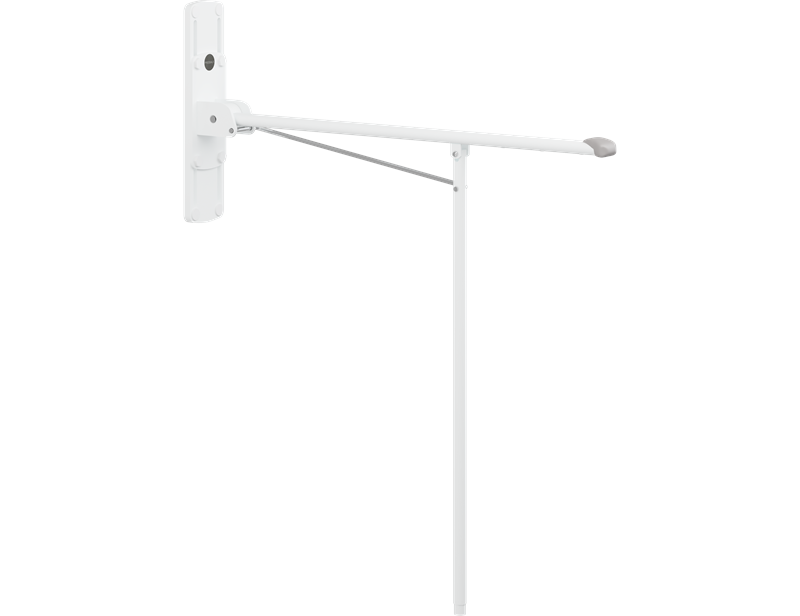 Pressalit - VALUE - Support Arm with Leg, Height Adj. Foldable, L:865mm (R1111000)