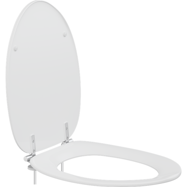Pressalit - DANIA - Toilet Seat with Cover & Universal Hinges, 75mm Bolt & Stabilising Buffers (R37000-B83999) (Non-Returnable)