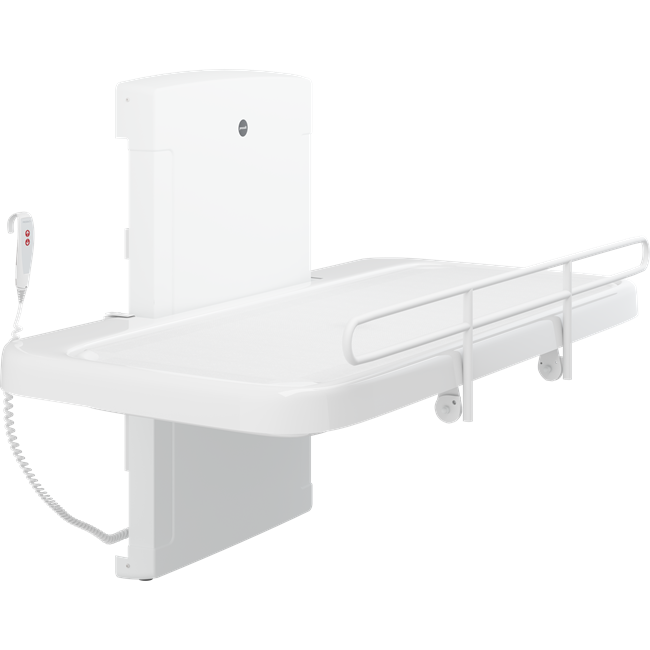 Pressalit - SCT 2000 & 2100 - Shower Changing Table, Foldable, Electrically Height Adjustable, Coated Canvas / Mesh Cover (1800mm)