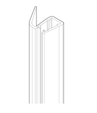 Novellini - SPARES - Horizontal Seal for Rose 2P Sliding Door (R51BE2P1-TR) SPECIAL ORDER (4-6 weeks)