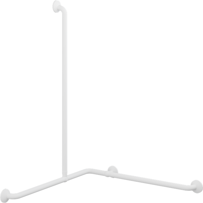 Pressalit - PLUS - Grab Rail Corner with Vertical Grip, 762 x 762 x 1090mm (RT136)