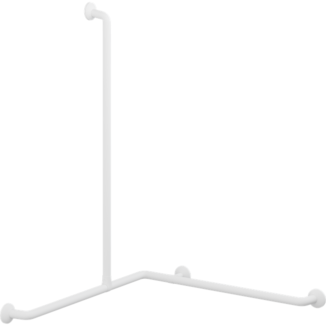 Pressalit - PLUS - Grab Rail Corner with Vertical Grip, 762 x 1200 x 1090mm (RT138)