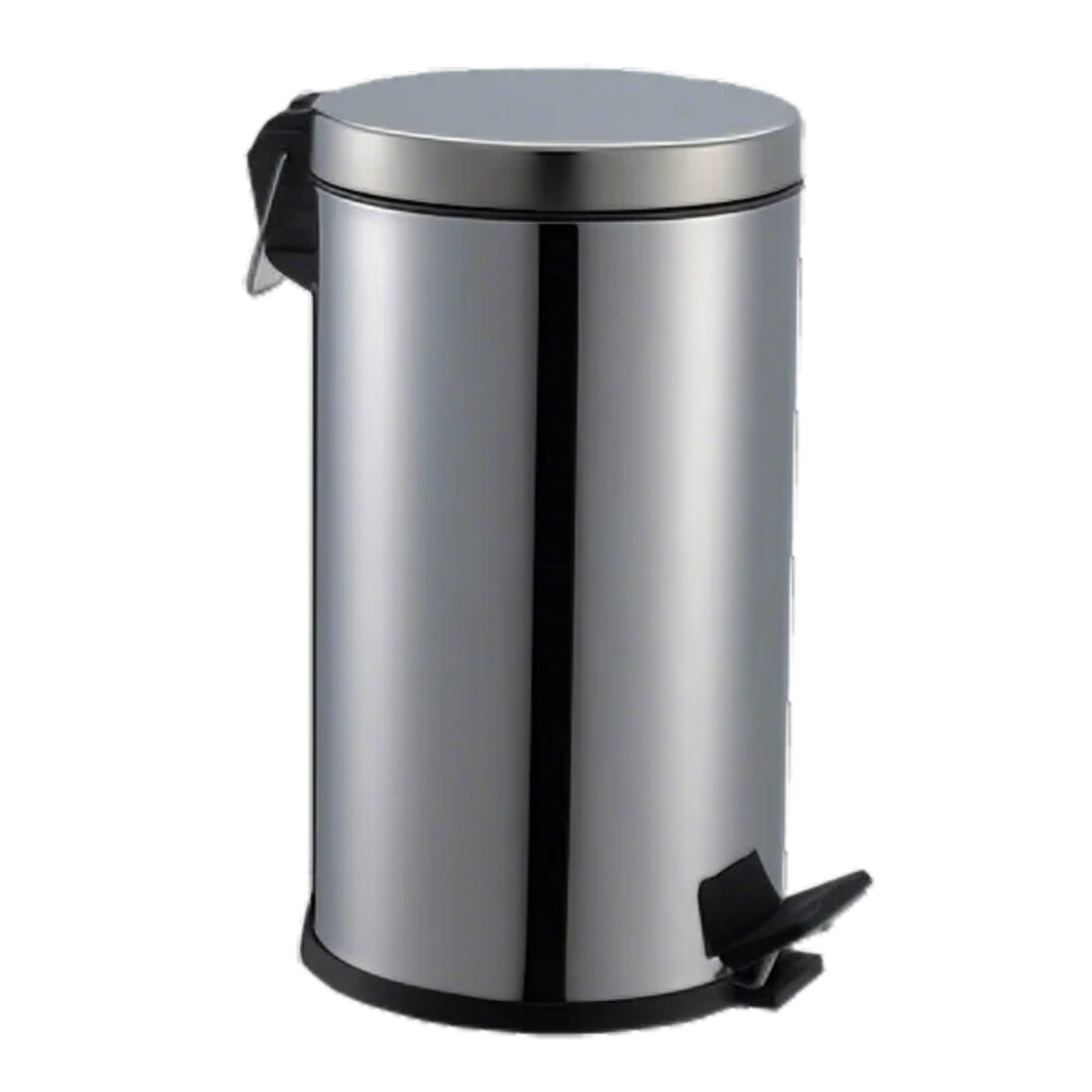 AKW - Stainless Steel Waste Bin, 5L (Dia 200 (top) x H275mm x Dia 210 (bottom)