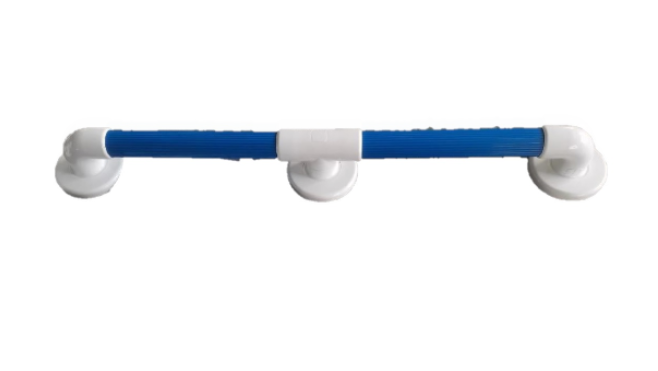 AKW - Heavy Duty Plastic Fluted Grab Rail (610mm, White / Blue)