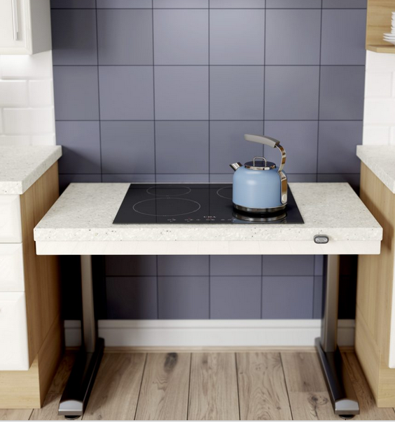 AKW - ActiveMotion - Rise & Fall Table, 1600mm, Wall mounted