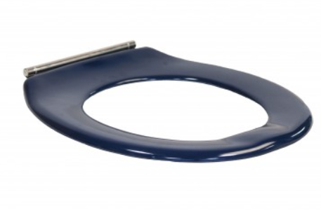 N&C - Advanced - Seat, No Cover, Blue, Stainless-Steel Hinge (P6833803) (Non-Returnable)