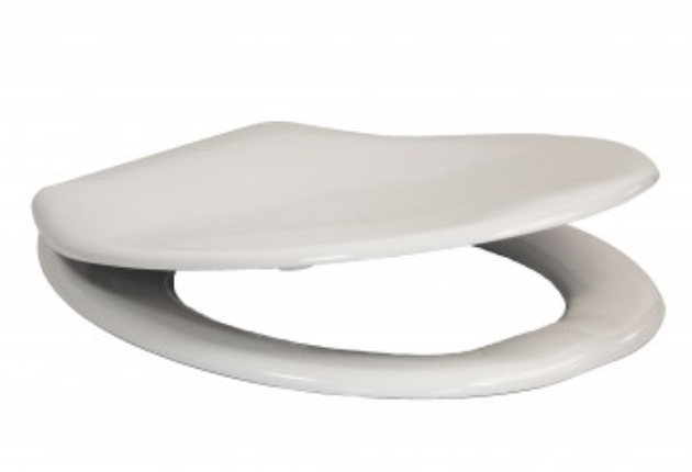 N&C - Advanced - Seat & Cover, Stainless Steel Cross Bar Hinge & Retaining Buffers, White (Non-Returnable)