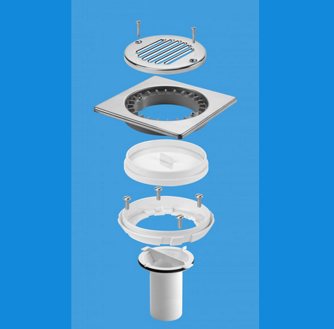 McAlpine - TG1/TSG2 - Tiled Floor Gully Conversion Kit - Stainless Steel (TSGCONVSS) CALL TO CHECK STOCK